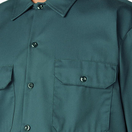 Dickies Men's Long Sleeve Work Shirt, Lincoln Green, 3X-Large Big Tall