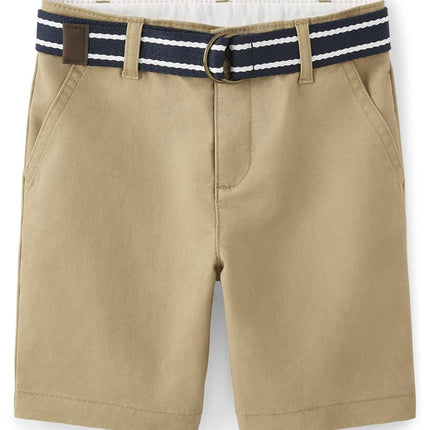 Gymboree Boys' and Toddler Belted Chino Shorts, Tan, 2T