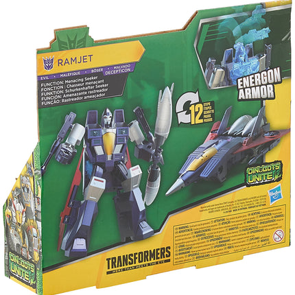 Transformers Bumblebee Cyberverse Adventures Dinobots Unite Figura de acción Ramjet de clase Ultra - Armadura Energon, de 6 años en adelante, 17 cm