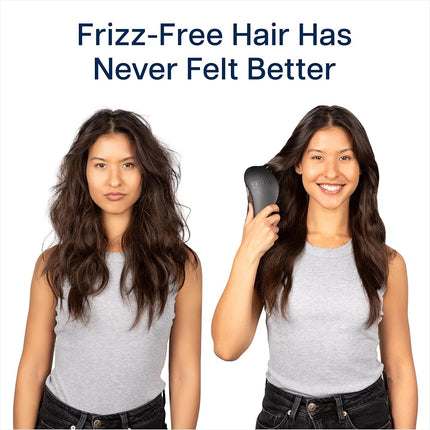 Crave Naturals Glide Detangler Hair Brush - Perfect Tangle Teezer for Curly Hair, Straight Hair, Wet or Dry, and a Great Stocking Filler - Detangle Hair Brush for Women, Men, and Kids - Black