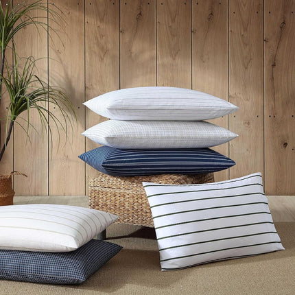 Nautica - Twin XL Sheets, Premium Cotton Percale Bedding Set, Plaid Home Decor, Oeko-Tex Certified (Reece Plaid Navy, Twin XL)