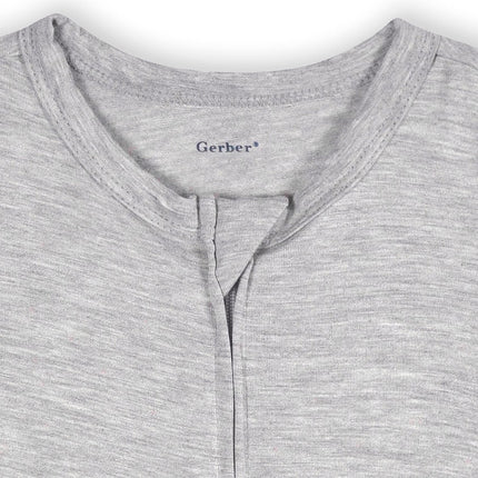 Grenouillère Gerber unisexe à manches courtes douce comme du beurre, en viscose issue d'eucalyptus, Gris Glacier, 18 mois
