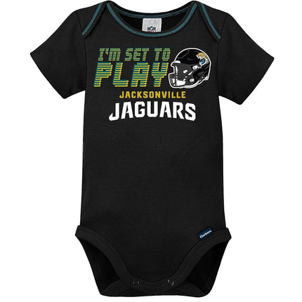 Gerber Unisex Baby Standard NFL 3 Pack Short Sleeve Onesie Bodysuit, Team Color, 0-3 Months
