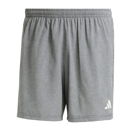 adidas Men's Own The Run Shorts, Grey/White Melange, XXL / 9L