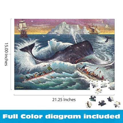 Buffalo Games – 300 Charles Wysocki: The Whale's Victory Oversized Piece Jigsaw Puzzle Larger Shapes - Great for Adults, Seniors, Family, Kids, Easy to Grip