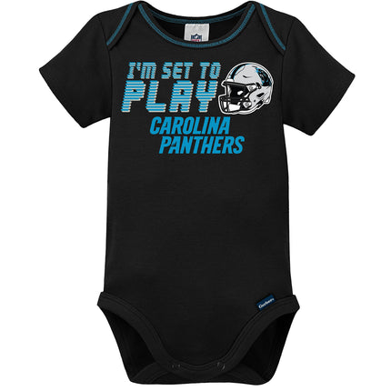 Gerber Unisex Baby Standard NFL 3 Pack Short Sleeve Onesie Bodysuit, Team Color, 0-3 Months