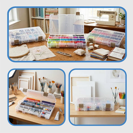 ArtBin Floss Finder with Dividers10.75 7.375-inch x 1.75-inch Translucent, Acrylic, Multicoloured, 1.65 x 10.65 x 6.9 cm
