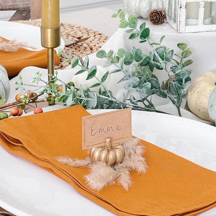 Kate Aspen 25284NA Décor Rustic Pumpkin Table Decor, Resin, Gold