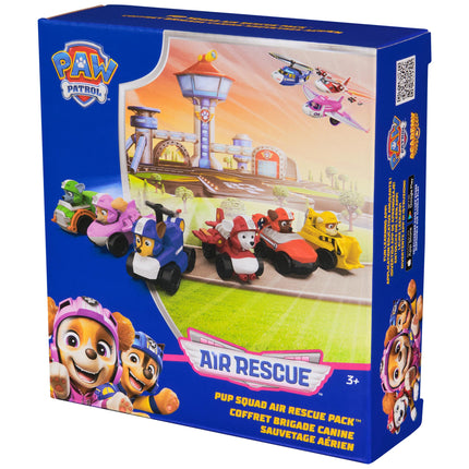 La Patrulla Canina: Rescate Aéreo, Set de Regalo de 6 Coches de Juguete Pup Squad Racers con Chase, Marshall, Skye, Rubble, Rocky y Zuma, Juguetes para Niños y Niñas de 3 Años en Adelante