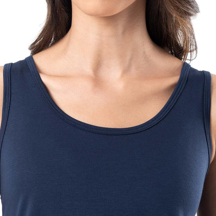 Conjunto de pijama de camiseta sin mangas, pantalón y cárdigan transpirable Fruit of the Loom para mujer, azul medianoche, S
