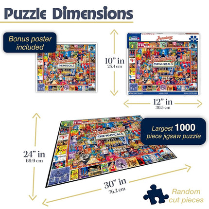 White Mountain Puzzles Broadway - 1000 Piece Jigsaw Puzzle
