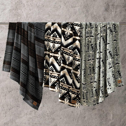 Wrangler - Throw Blanket, Soft Plush Fleece Bedding, Western Decor for Bed or Couch, Yellowstone Inspired, Oeko-Tex Certified (Jesse Brown, 50" x 60")