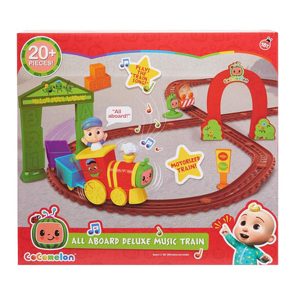 Tren Musical CoComelon All Aboard con Piezas Adicionales, 24 Piezas, Reproduce "The Train Song", Juguetes para Niños de 18 Meses en Adelante por Just Play