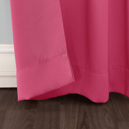 Sun Zero Kids Bedroom Blackout Grommet Curtain Panel, Polyester, Hot Pink, 40" W x 84" L (Pack of 1)