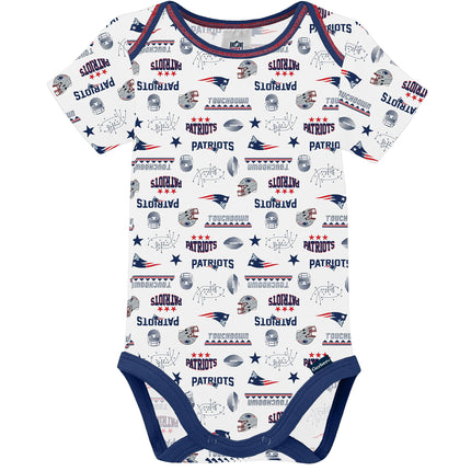 Paquete de 3 pañaleros de manga corta de la NFL para bebé de Gerber, color del equipo, 6-12 meses