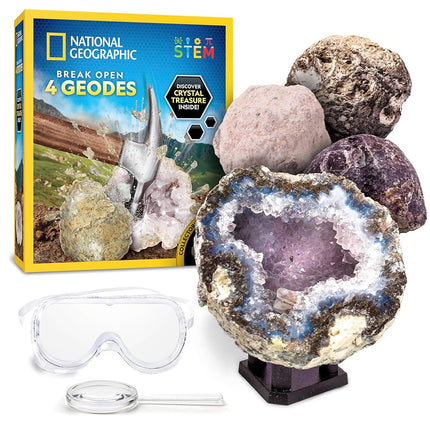 NATIONAL GEOGRAPHIC Break Open 4 Geodes Science Ki