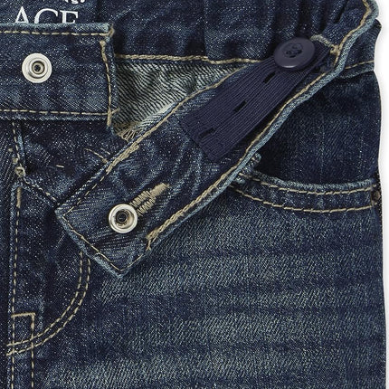 The Children's Place Boys' and Toddler Denim Shorts, Denim Multi 2-Pack, 4T