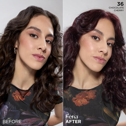 L'Oreal Paris Feria Permanent Hair Color, Chocolate Cherry, 2 Count