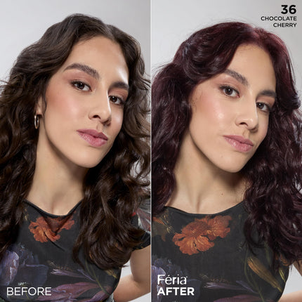 L'Oreal Paris Feria Permanent Hair Color, Chocolate Cherry, 2 Count