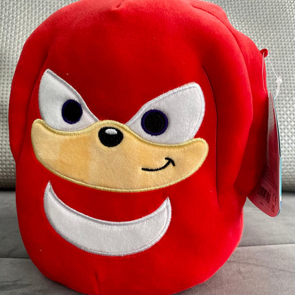 Squishmallows Kellytoy SEGA Sonic, Knuckles, Tails, Shadow Peluche (7" Sonic The Knuckles)