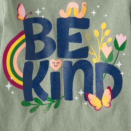Paquete de 3 camisetas gráficas de manga corta para bebé niña The Children's Place, "Be Kind/Love You", 12-18 meses