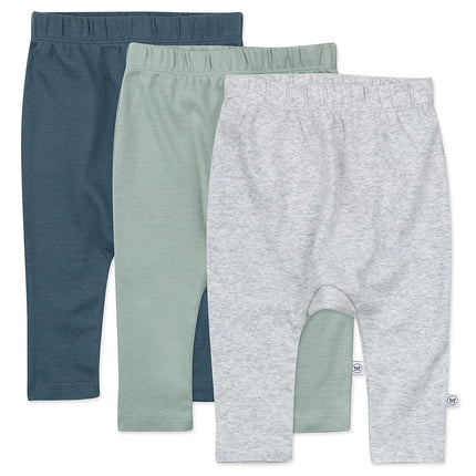 HonestBaby Lot de 3 pantalons sarouels amples en coton 100 % biologique pour bébés garçons, filles, unisexe – Morning Mountains, Nouveau-né