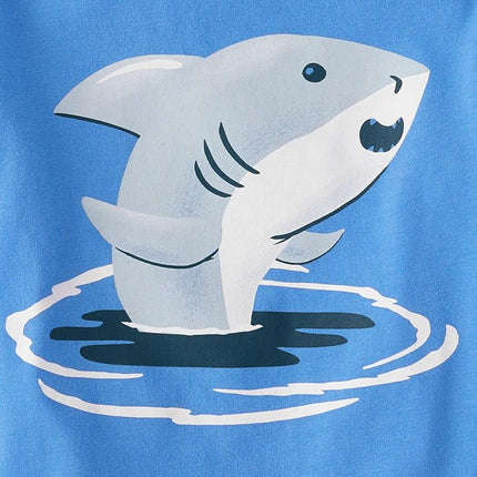 The Children's Place T-shirts graphiques à manches courtes assortis pour bébés et tout-petits garçons, lot multiple, Monster Truck/Requin/Lunettes de soleil/Sable, 3T