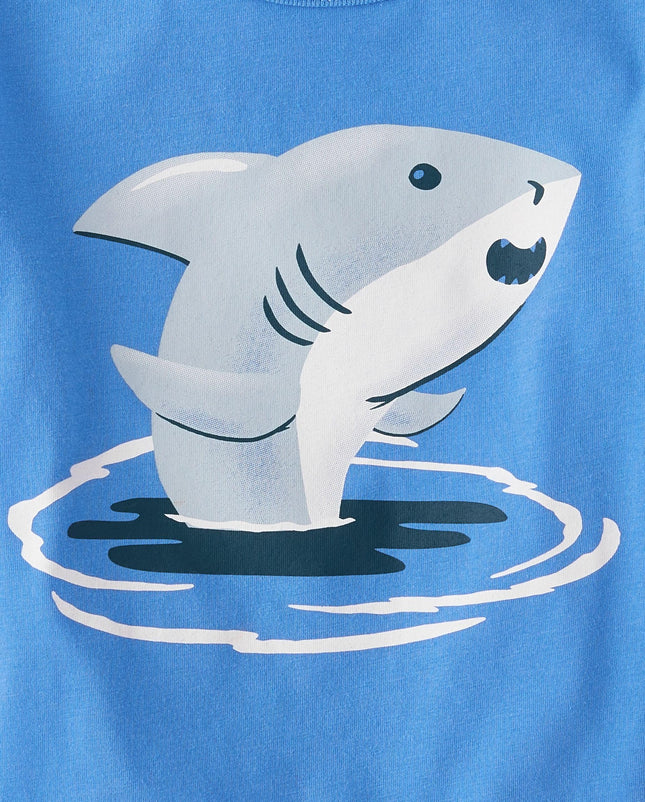 The Children's Place Baby Toddler Girl Short Sleeve Graphic T-Shirt 3-Pack, Monster Truck/Shark/Sunglasses/Sand, 2T