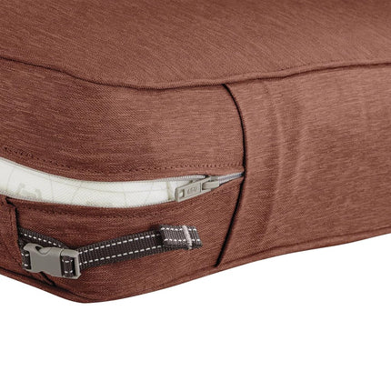 Classic Accessories Montlake FadeSafe Coussin de siège de patio carré - 12,7 cm d'épaisseur - Coussin de patio extérieur robuste avec envers résistant à l'eau, rouge henné chiné, 63,5 cm L x 63,5 cm P x 12,7 cm É (62-020-HHENNA-EC)