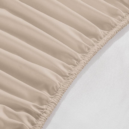 Elegant Comfort 1500 Premium Hotel Quality 18-24 Inches Deep - Extra Deep Pocket Single Fitted Sheet for High Mattress, Luxury and Softest, Smart Pocket - Wrinkle Free, Twin/Twin XL, Cream