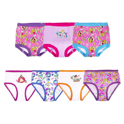 Bragas de entrenamiento para ir al baño de niñas Princesas Disney, paquete de 7, tallas 2T, 3T, 4T