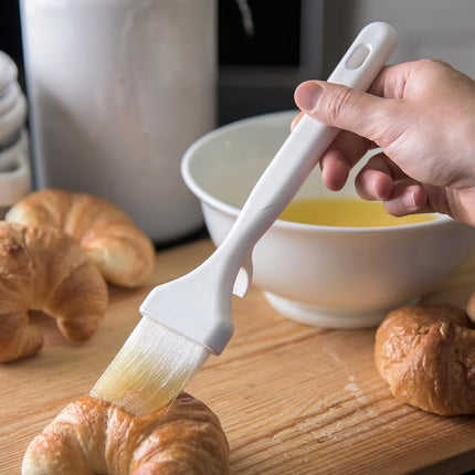 Carlisle 4040102 Sparta Pastry Basting Brush with Molded Handle Hooks, 2" W, 1.75" H, 9.75" L, Size 2", White (Pack of 12)