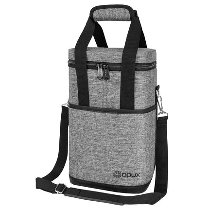 Opux 4 Bottle Insulated Wine Cooler Bag - Leakproo