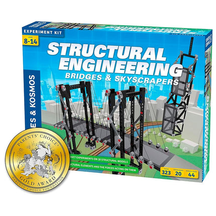 Thames & Kosmos | 625414 | Structural Engineering | Bridges & Skyscrapers |Science & Engineering Kit | Build 20 Models | Learn about Force, Load, Compression, Tension | Ages 8+