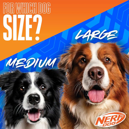 Nerf Dog Jouet à tirer 3 anneaux en TPR de 29 cm – Bleu, Vert et Orange