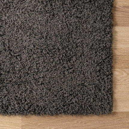 Unique Loom Solo Solid Shag Collection Area Rug- Modern Plush Rug Lush & Soft (4' 0 x 6' 0 Rectangular, Graphite Gray)
