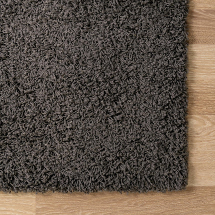 Unique Loom Solo Solid Shag Collection Area Rug- Modern Plush Rug Lush & Soft (4' 0 x 6' 0 Rectangular, Graphite Gray)