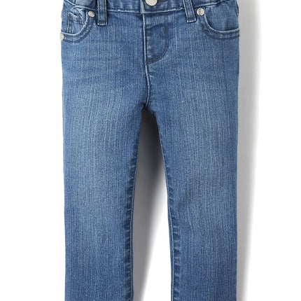The Children's Place Jean super skinny pour bébés filles et petites filles, délavage bleu roi moyen simple, 6-9 mois