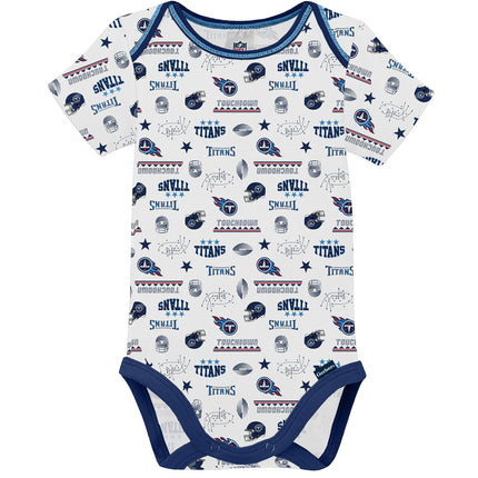Gerber Unisex Baby Standard NFL 3 Pack Short Sleeve Onesie Bodysuit, Team Color, 0-3 Months
