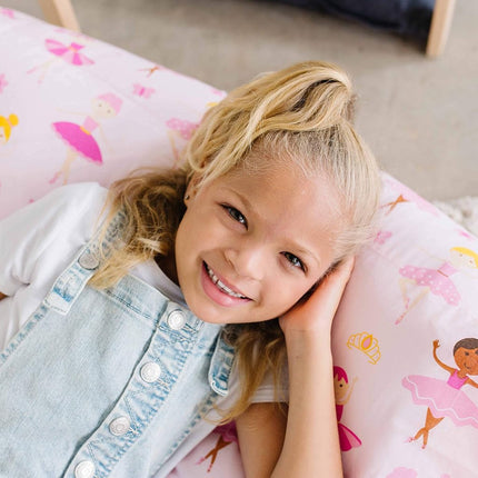 Wildkin Kids Floor Lounger – Traversin, Idéal pour les Soirées Pyjama, Convient aux Oreillers Standards – Ballerine