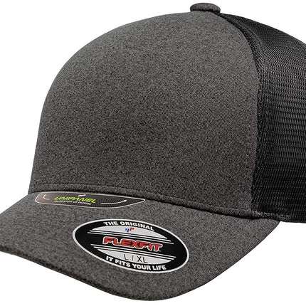 Flexfit Unisex's Melange Unipanel Trucker Cap, Dar