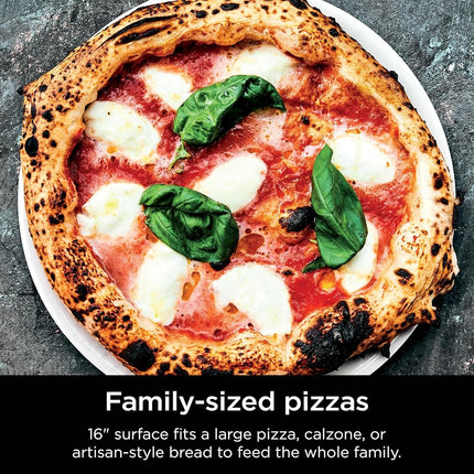 Ninja XSKXLPIZAPEL Pala de pizza perforada FlexFlame de 16'', ligera, aluminio duradero, resistente al calor hasta 315 °C, superficie extragrande, 40.6 cm largo x 1.8 cm ancho x 80.5 cm alto, plateado