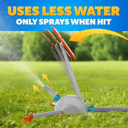 Blue Marble Toss 'N Soak Outdoor Sprinkler Game - Outdoor Water Play, Toss A Bean Bag & Soak Your Friends for Backyard Water Fun, Connects to Garden Hose, Kids Sprinklers for Yard, Yard Water Toys