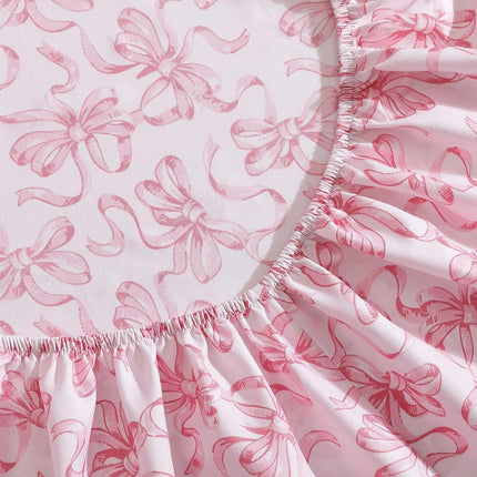 Betsey Johnson - Twin XL Sheet Set, Soft & Lightweight Bedding, Fade & Wrinkle Resistant (Ballet Bows Pink, Twin XL)