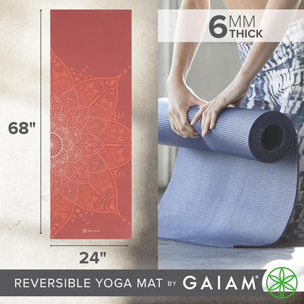 Premium Reversible Changing Petals Yoga Mat (6mm)