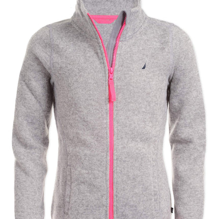 Nautica Girls' Full-Zip Fleece Jacket, Signature L