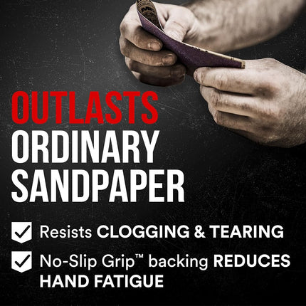 3M Advanced Sandpaper, 20-Pack, 150 Grit, 3M Pro Grade Precision, Features No-Slip Grip Backing, 9-in x 11-in, For Sanding Wood, Drywall, or Metal, Can be Used on Wet or Dry Surfaces (‎26150CP-P-G)