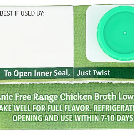 Pacific Natural Foods 32183 Pacific Natural Chicken Low Sodium Broth - 12x32 Oz