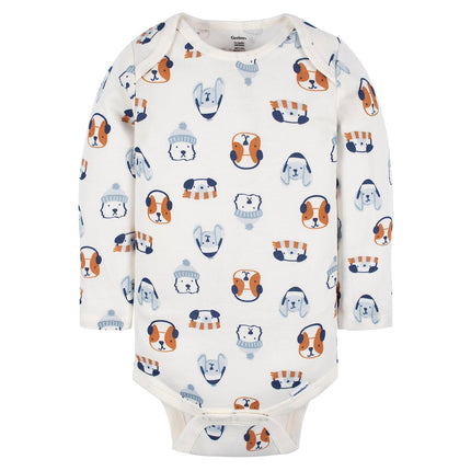 Gerber Paquete de 6 mamelucos de manga larga para bebé, diseño de Snow Much Fun, recién nacido