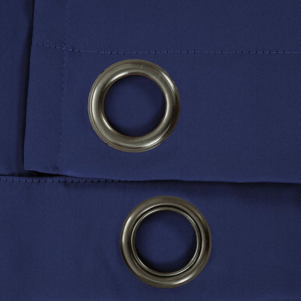 Lush Decor Insulated Grommet Blackout Curtains Panel Pair, 52" W x 84" L, Navy